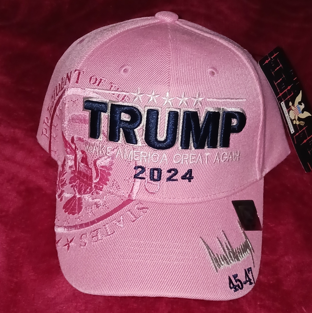 Trump Make America Great Again 2024 Baseball Pink Cap/Ha